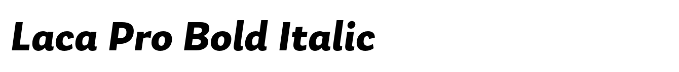 Laca Pro Bold Italic image